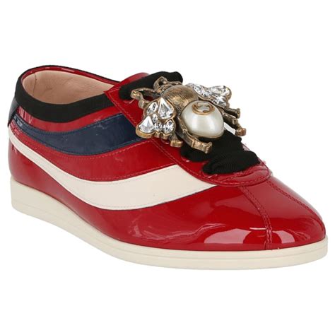 gucci signature brown sneaker|gucci patent leather sneakers.